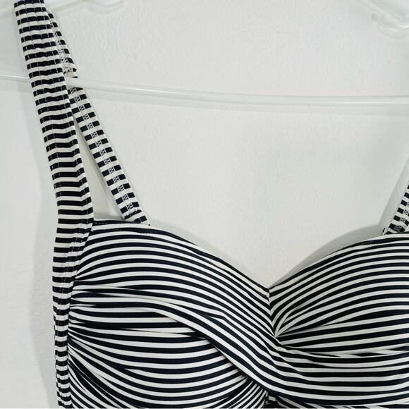 Bond-eye Australia Black White Stripe Pinup Padded Top One Piece Swim 8 - Picture 5 of 13